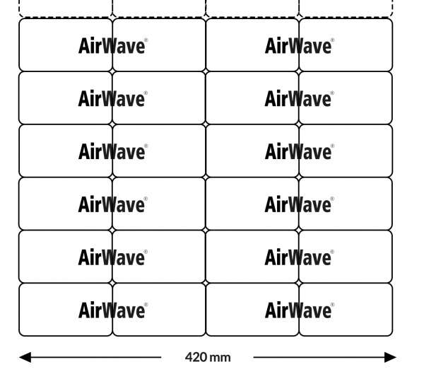 Airwave mat 8.3 antistatisch 320 x 420 mm x 450 m vanaf 40 rollen