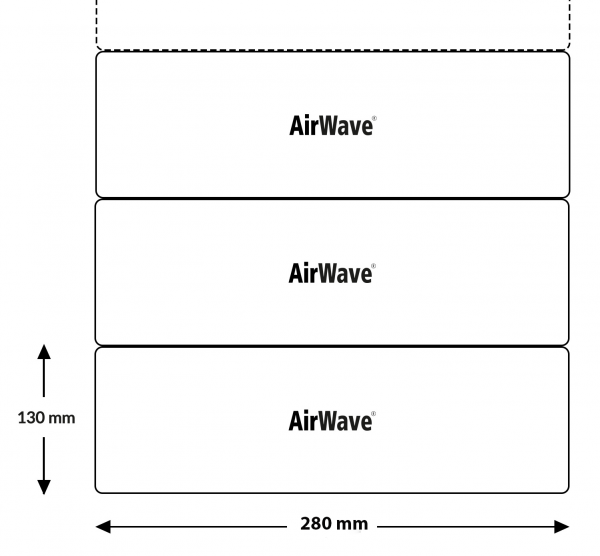 Airwave 7.4S 130 x 280 mm x 600 mtr  vanaf 80 stuks