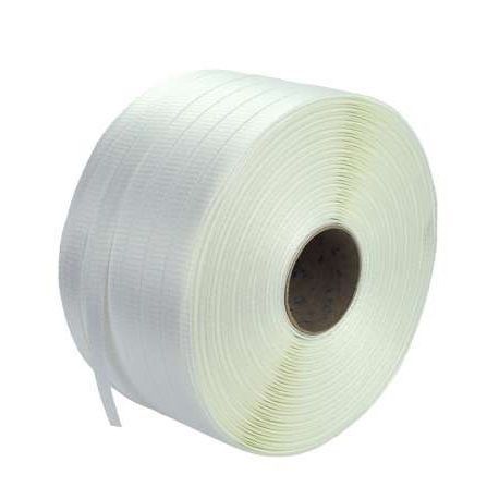 Omsnoeringsband polyester wit 13 mm x 1100 mtr